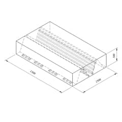 Box Type Double-Walled Filtered Medium Type Hood, 250x150 cm - Öztiryakiler