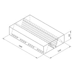 Box Type Double Walled Filtered Medium Type Hood, 500x250 cm - Öztiryakiler