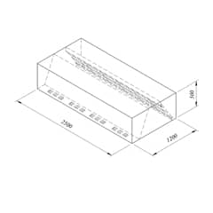 Box Type Double Walled Filtered Wall Type Hood, 250x120 cm - Öztiryakiler