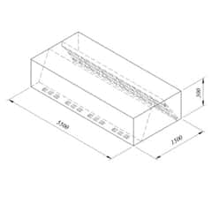Box Type Double Walled Filtered Wall Type Hood, 350x120 cm - Öztiryakiler