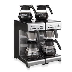Bravilor Bonamat Matic Twin Matic-TW Paslanmaz Çelik Filtreli Potlu 4x1.7 lt Hazneli 48 Fincan Inox - Siyah Filtre Kahve Makinesi - 3