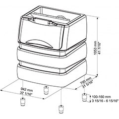 Brema BIN 240 PE Ice Bin, 180 kg Capacity - 2