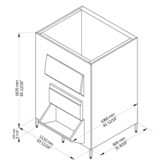 Brema BIN 550 V DS Ice Bin, 550 kg Capacity - 2