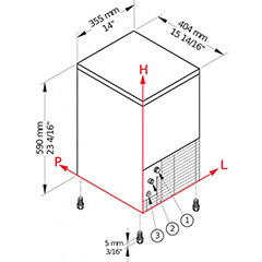 Brema CB 184 Cube Ice Machine, 22 kg/day - 2