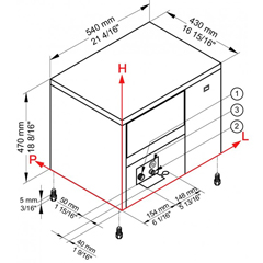 Brema IC 18 Cube Ice Machine, 22 kg/day - 2