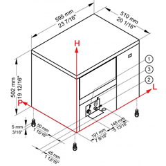 Brema IC 24 Cube Ice Machine, 26 kg/day - 2
