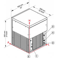 Brema - Brema TM 450 Granül Buz Makinesi, 440 kg/gün (1)