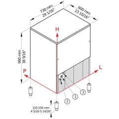 Brema VB250A Fast Cube Ice Machine, 105 kg/day - 2