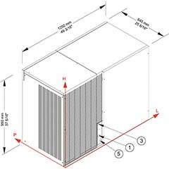 Brema VM 1700 Hızlı Küp Buz Makinesi, 770 kg/gün - 2