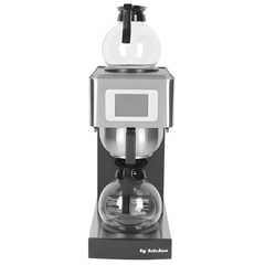By Kitchen FCM-02D Paslanmaz Çelik Filtreli Potlu 2x1.8 lt Hazneli Süt Isıtıcılı Akıllı Inox - Siyah Filtre Kahve Makinesi - By Kitchen