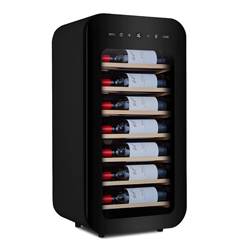By Kitchen WC-22B Wine Cabinet, 22 Bottle Capacity, Black - By Kitchen
