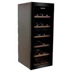 By Kitchen WC-73B Wine Cabinet, 73 Bottle Capacity, Black - By Kitchen
