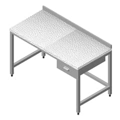 Çalışma Tezgahı Mermer Tablalı Taban Rafsız Tek Çekmeceli 160x60 cm - Öztiryakiler