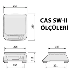 CAS SW II Dijital Terazi 6 kg, Onaylı - 2