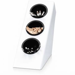 Zicco Çay Kahve Kaşığı Standı, Polikarbon Gözlü, 27x14,5x28,5 cm, Beyaz - Zicco