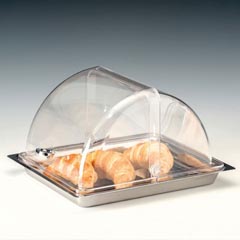 Zicco Çelik Altlı Muhafaza Kabı, Polikarbon Roll Top Kapaklı, Gn /12, 30x36x21 cm (ZCP.708+ZCP.714) - Zicco