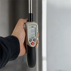 Cem DT-1880 Hot Wire Air Velocity and Temperature Meter Anemometer, with Recording Feature - 3