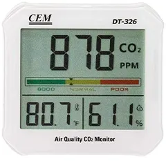 Cem DT-326 Air Quality and Carbon Dioxide Meter - 2