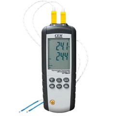 Cem DT-38F Temperature Recording Device 2-Channel Datalogger - Cem Instruments
