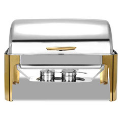 Chafing Dish Roll Top 9 L, Gold, Cdr 9s - Epinox (1)