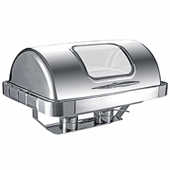 Epinox CDG-9C Chafing Dish, Roll Top Kapak, Gömme Camlı, 9 lt - Epinox