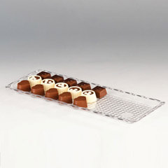 Zicco Çikolata Teşhir Tepsisi, Polikarbon, 10x30 cm, Şeffaf - Thumbnail