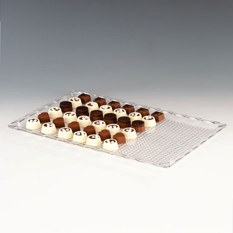 Zicco Çikolata Teşhir Tepsisi, Polikarbon, 25x40 cm, Şeffaf