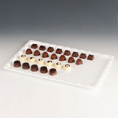 Zicco Çikolata Teşhir Tepsisi, Polikarbon, 25x40 cm, Şeffaf - Thumbnail