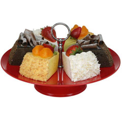 Corona Professional Gastronomi Teşhir Tepsisi, Ayaklı, Yuvarlak, Polikarbon, 30 cm, BO384 - Corona Professional