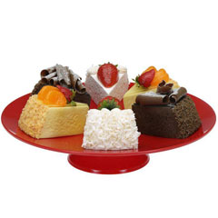 Corona Professional Gastronomy Display Tray, Footed, Round, Polycarbonate, 25 cm, BO385 - Corona Professional