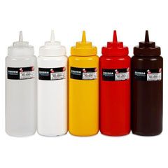 Corona Professional Ketchup Mayonnaise Sauce Bottle, Wide Cap, Red, 950 ml, BO2123 - Corona Professional