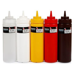 Corona Professional Ketchup Mayonnaise Sauce Bottle, Wide Cap, Transparent, 700 ml, BO2115 - Corona Professional