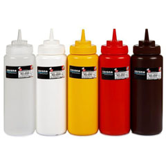 Corona Professional Ketchup Mayonnaise Sauce Bottle, Wide Cap, Transparent, 950 ml, BO2120 - Corona Professional