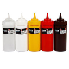 Corona Professional Ketchup Mayonnaise Sauce Container, Wide Lid, Transparent, 450 ml, BO2111 - Corona Professional