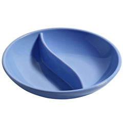 Corona Professional Polycarbonate Sauce Bowl, Round, Divided, BO725, Red - 5