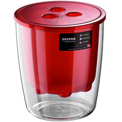 Corona Professional Polikarbon Buz Kovası, Süzgeçli, BO601, Kırmızı - Corona Professional