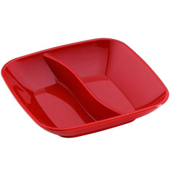 Corona Professional Polikarbon Sos Kabı, Kare, Bölmeli, BO726, Kırmızı - Corona Professional