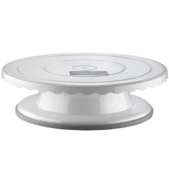 Corona Professional Polycarbonate Rotating Cake Stand, 270 mm, BO390, White - Corona Professional