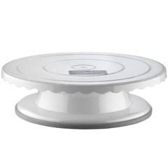 Corona Professional Polycarbonate Rotating Cake Stand, 335 mm, BO389, White - Corona Professional