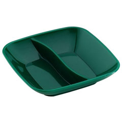 Corona Professional Polycarbonate Sauce Container, Square, Compartmented, BO726, White - 2