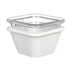 Corona Professional Polycarbonate Square Sauce Bowl, No 1, BO729, White - Corona Professional