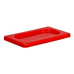 Corona Professional Polypropylene Gastronorm Pan with Lockable Lid, 1/9, BO2169, Red - Corona Professional