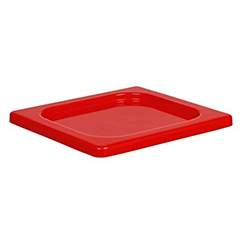 Corona Professional Polypropylene Gastronorm Pan with Locking Cover, 1/6, BO2147, Red - Corona Professional