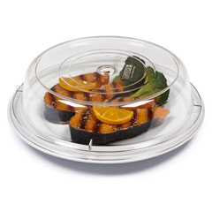 Corona Professional Round Service Plate Cover, Polycarbonate, 290 mm, BO422 - Corona Professional