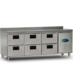 Dampak 6 Drawer Counter Refrigerator, 135 lt - Dampak