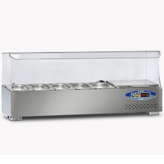 Dampak Countertop Saladbar, Refrigerated, 5 Pans Capacity, 120x35x40 Cm - Dampak
