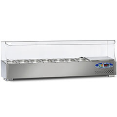 Dampak Countertop Saladbar, Refrigerated, 7 Pan Capacity, 150x35x40 Cm - Dampak