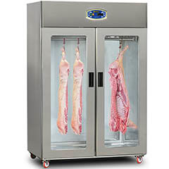 Dampak Meat Rail Upright Refrigerator, Double Glass Door, Static, Showcase - Dampak