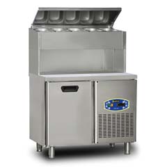 Dampak Single Door Pizza Preparation Refrigerator, High Model - Dampak