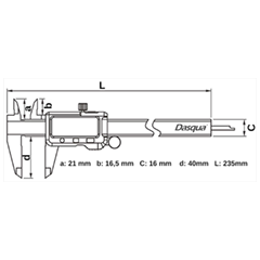 Dasqua 2000-2005 Digital Caliper, 0-150 mm - 8